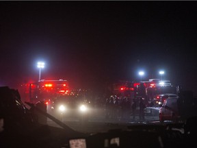 Saskatoon firefighters responded to a fire at Affiliated Auto Wrecking Thursday night.