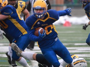 Saskatoon Hilltops running back Adam Machart is enjoying more football touches early this season