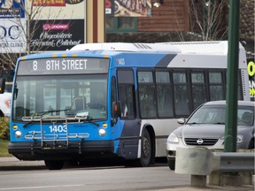 The Saskatchewan privacy commissioner has ruled the City of Saskatoon acted within its authority when it reviewed video footage in an investigation that resulted in the firing of a Saskatoon Transit bus driver in 2016. This 2015 file photo shows a bus travelling on Eighth Street. (GORD WALDNER/The StarPhoenix)