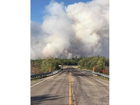 Highway 106 between the Hwy 135 junction and Creighton is closed due to heavy smoke from area wildfires.