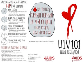 An HIV information pamphlet written in Dene, developed by AIDS Saskatoon. Submitted photo