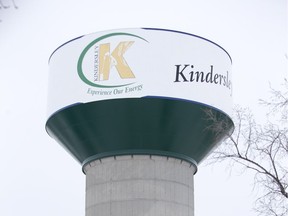 The new watertower of Kindersley on Friday, February 12th, 2016.