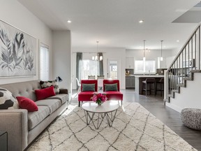For its new Brighton parade home, the North Ridge design team created a pleasing colour palette of warm grey and crisp white tones. Two additional colour boards are available for buyers who want to build their own version of the Everett model. Photos: Scott Prokop Photography (www.repics.ca)
Scott Prokop