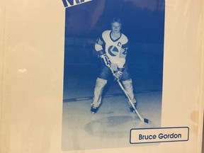 Bruce Gordon as the Saskatoon Blades' Shell Mileage Maker during the 1980-81 season.