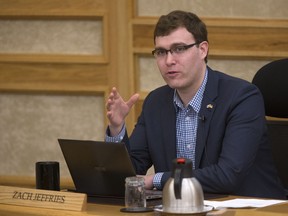 Ward 10 Coun. Zach Jeffries argued against a speed limit of 80 kilometres per hour along a stretch of College Drive, saying it's too low. Saskatoon city council defeated the proposed speed limit 6-5 Monday. (GREG PENDER/The StarPhoenix)