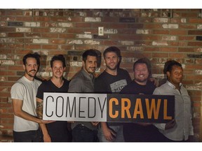 Comedy Crawl features Dylan Williamson, Dustin Williamson, Joel Jeffrey, Myles Morrison, Darryl "Junior" Koszman, Jody Peters).