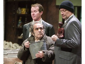 James O'Shea, Henry Woolf and Chip Chuipka in The Caretaker at Persephone Theatre, 2013.