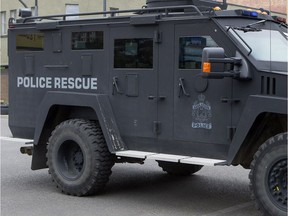 The Saskatoon police armoured rescue vehicle