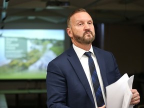 CFO Kerry Tarasoff speaks during a news conference about the city of Saskatoon's budget on October 16, 2017.