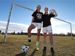 Bishop James Mahoney high school soccer players Erika Whyte and Emma Smith have the chance to won their fourth straight provincial title.