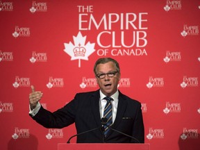 Saskatchewan Premier Brad Wall speaks to the Empire Club of Canada in support of the Energy East pipeline project.