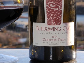 Burrowing Owl Cabernet Franc 2014 is James Romanow's Wine of the Week. Photo by James Romanow.