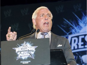 FILE - In this March 31, 2009, file photo, wrestler Ric Flair attends the 25th Anniversary of WrestleMania press conference at the Hard Rock Cafe in New York. Flair, whose "Wooooooo!" call during promos and matches became one of the most imitated catchphrases in sports, thought he would die. Alive, and with a new lease on life, Flair tells The Associated Press he's done drinking and vows to clean up his act with whatever time he has left. (AP Photo/Charles Sykes, File) ORG XMIT: NY153

A MARCH 31, 2009, FILE PHOTO
Charles Sykes, AP