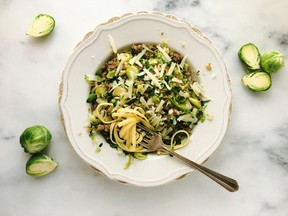 Brussels sprouts with pasta and sausage is a delicious use of the much-maligned veggie.