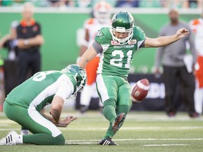 Tyler Crapigna is having a fine season with the Saskatchewan Roughriders.