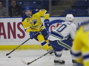 Saskatoon Blades forward Cameron Hebig, shown in this file photo, scored his second hat trick of the season on Saturday against the Moose Jaw Warriors.