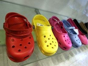 "Crocs"-branded moulded clogs. The company is being sued by one of its competitors, which is based in Saskatoon.