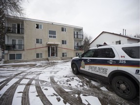 SASKATOON — An apartment building at 342 Avenue R South was evacuated after a woman was found dead inside and emergency responders measured high levels of carbon monoxide on Wednesday, November 1, 2017. (Saskatoon StarPhoenix/Kayle Neis)