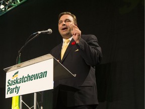 Ken Cheveldayoff speaks at the Sask. Party leadership debate in Saskatoon on Nov. 4.