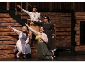 Saskatoon Summer Players' Julia MacPherson, Robin Burlingham, Heather Currie and Siarra Riehl perform in Little Women The Musical at the Broadway Theatre.