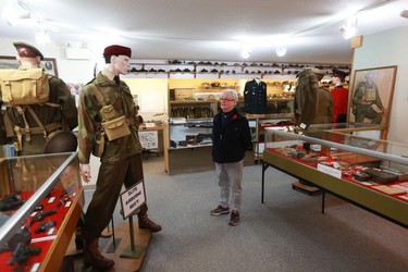 Shirley Timpson gives a tour of the Saskatoon Museum of Military Artifacts which is housed in the Royal Canadian Legion Nutana Branch 362.  Established in 1990, it features exhibits of more than 2000 items donated by veterans and their families in Saskatoon on November 8, 2017. (Michelle Berg / Saskatoon StarPhoenix)
Michelle Berg, Saskatoon StarPhoenix