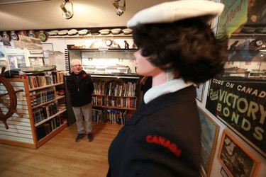 Shirley Timpson gives a tour of the Saskatoon Museum of Military Artifacts which is housed in the Royal Canadian Legion Nutana Branch 362.  Established in 1990, it features exhibits of more than 2000 items donated by veterans and their families in Saskatoon on November 8, 2017. (Michelle Berg / Saskatoon StarPhoenix)
Michelle Berg, Saskatoon StarPhoenix