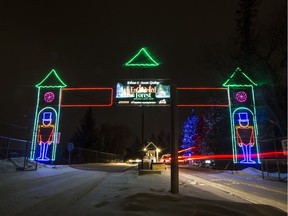 Various light displays are seen at the Enchanted Forest at the Saskatoon Zoo in Saskatoon, November 16, 2017.