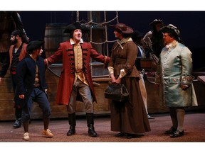 Jenna Berenbaum, Kevin Williamson, Carmen Grant and Joshua Beaudry in Treasure Island at Persephone Theatre.
