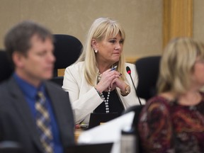 SASKATOON,SK--NOVEMBER 27 2017-1127-NEWS- CITY BUDGET TALKS- City Councillor Bev Dubois sits during the City Budget deliberations at City council chamber in Saskatoon, SK on Monday, November 27, 2017. (Saskatoon StarPhoenix/Kayle Neis)
Kayle Neis, Saskatoon StarPhoenix