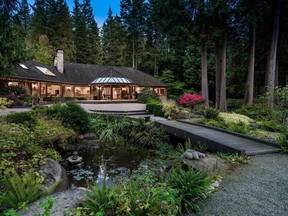 Nestled in the forest above Deep Cove, the estate-style property at 2250 Indian River Crescent in North Vancouver is being put up for sale by Sotheby's International Canada for $36.2 million, which would be a record price for North Vancouver, according to the realtor.