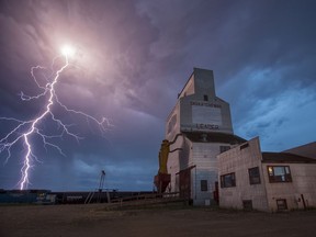 Ryan Wunsch's "Bucket List Photo" of a lightning bolt near his home in Leader, Sask., was chosen as an Editor's Favourite in National Geographic Nature Photographer of the Year contest for 2017.