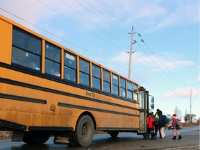 A school bus was involved in a collision in Prince Albert on Nov. 22, 2017, but no students were injured. (File Photo)