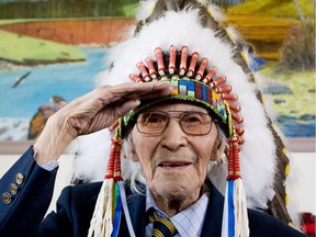 Henry Beaudry, one of Saskatchewan's 440 Indigenous people who served in the Second World War. Beaudry, who was held as a prisoner of war in Austria, passed away in 2016.