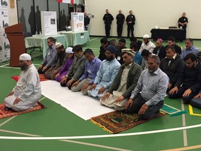 The Islamic Association of Saskatchewan Saskatoon, in partnership with the Saskatoon Police Service, held an Islamic Awareness Day Wednesday, November 1, 2017 at police headquarters. (Jeff Losie/Saskatoon StarPhoenix)