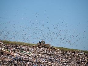 A Saskatoon city council committee heard Monday that a plan to convert part of the landfill to a waste diversion facility known as recovery park while also preparing to expand the current landfill is short by $16.4 million. The landfill is seen in this July 2011 photo.