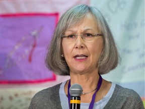 Chief commissioner Marion Buller speaks during hearings at the National Inquiry into Missing and Murdered Indigenous Women and Girls, in Smithers, B.C., on Tuesday September 26, 2017.