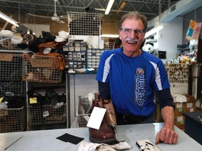 Bob Gibb, co-owner of longtime Saskatoon business the Awl Shoppe. (Michelle Berg / Saskatoon StarPhoenix)