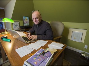 Daniel Macdonald, a longtime member of the province's theatre community sits in his office.