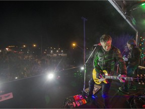 Colin James performs during a stop by the annual CP Holiday Train in Saskatoon on Dec. 4, 2017.