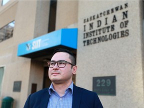Warren Isbister-Bear spoke to Saskatoon city council about the benefits of a closer relationship between the city and the Saskatchewan Indian Institute of Technologies to help SIIT better serve students and to help city hall achieve its goals for Indigenous employment in Saskatoon on Dec. 11, 2017.