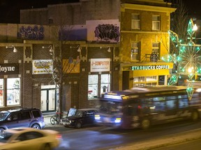 Graffiti on the side a building on Broadway Avenue in Saskatoon on Thursday, December 14, 2017.