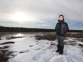 Eli Kearley, who has made major contributions to the Crisis Nursery the last two years through growing, harvesting and selling pumpkins, stands where next year's pumpkins will be planted at his home outside Saskatoon on Saturday, December 16, 2017.