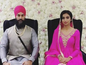 Photos and video of a ceremony featuring Jagmeet Singh, 38, and a woman named Gurkiran Kaur Sidhu began appearing on social media. Several congratulated him on his engagement.