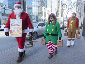 The Public Service Alliance of Canada rally for Canada Border Services Agency staff included a visit from Santa Claus.