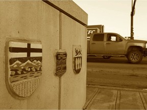 The border between Alberta and Saskatchewan.