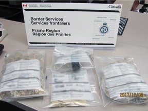 Suspected doda, an opiate drug, was seized at the Saskatchewan-U.S. border on Dec. 3, 2017.
