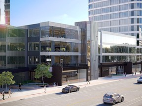 An artist's rendering of the proposed River Quarry on 4th, which is being developed from the old Saskatoon Police Service station which was bought by Duchuck Holdings Ltd. for $10.7 million in late 2016. Photos courtesy of ICR Commercial Real Estate.