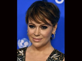 In this Jan. 12, 2016 file photo, Alyssa Milano arrives at the Sixth Biennial UNICEF Ball in Beverly Hills, Calif. After the news broke about sexual harassment claims against Harvey Weinstein, Milano helped reinvigorate the #MeToo movement by tweeting, "If all the women who have been sexually harassed or assaulted wrote 'Me too' as a status, we might give people a sense of the magnitude of the problem."