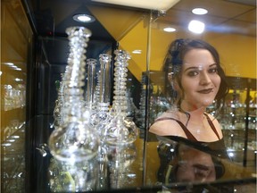 Mandy Tarala is the Manager of the Honeypot Glass Gallery who help medical cannabis patients find the right tools to use their medicine in Saskatoon on January 4, 2018.