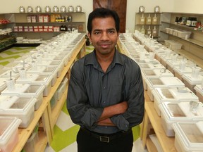Bulk Basket owner Nag Alrajan stands in the middle of his store focused on reducing waste while keeping a variety of options from grains to fruit for their customers in Saskatoon, SK on January 15, 2018.